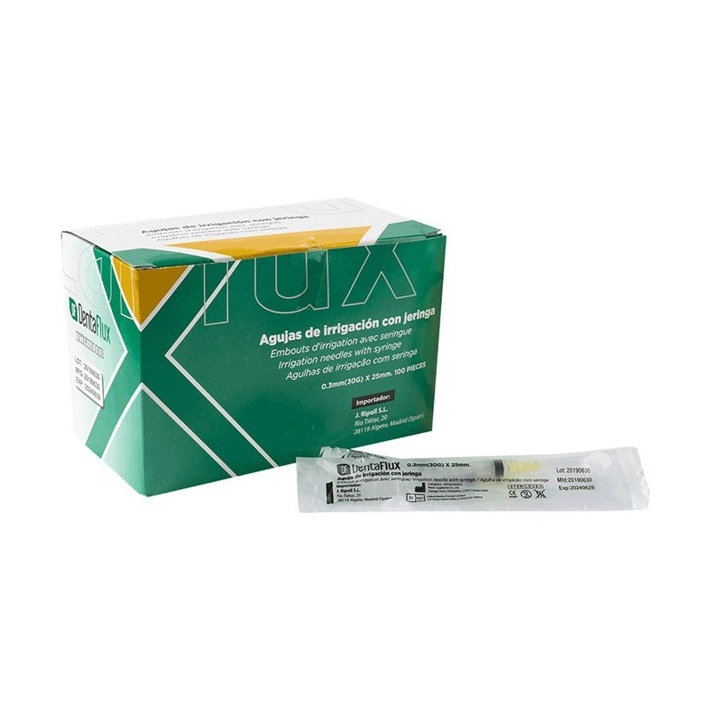 AIGUILLES IRRIGATION 30G AVEC SERINGUE 3ml 100 Unites