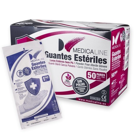 GANTS STERILE SANS POUDRE 50 unites