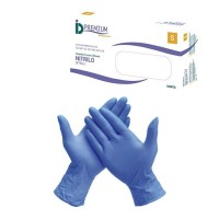 GANTS NITRILE SANS POUDRE BLEUES 100 unites