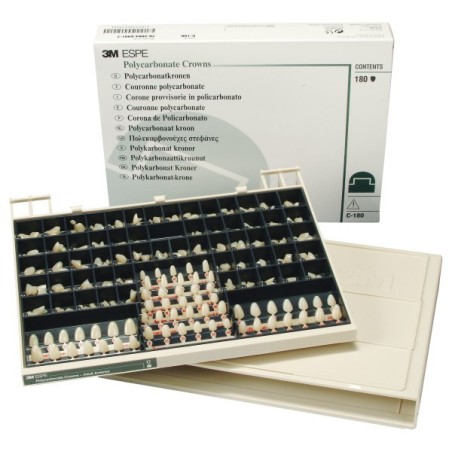 ETUI COURONNES PROVISONALES POLYCARBONATE 180 unites