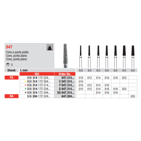 FRAISE DIAMANT SG847-314-014 FG 5 unites