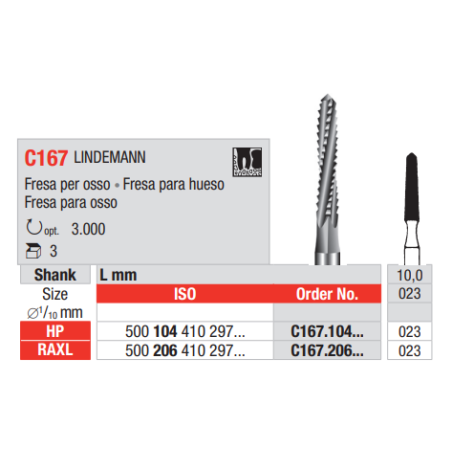 LINDEMAN FRAISE OS C167-206-023 CA 3 unites