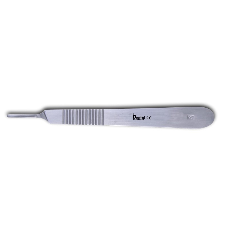MANCHE DE BISTOURI PLAT Nº3 130 mm.