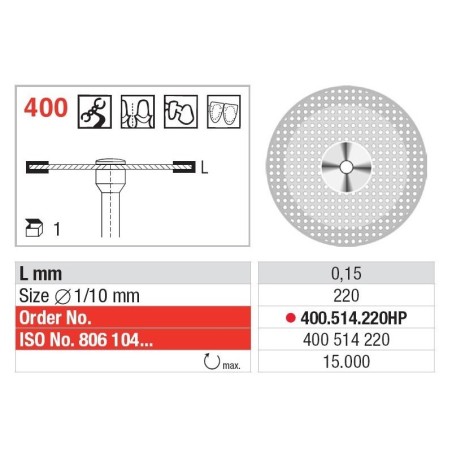 DISQUE MALLA DIAMANT 400-514-220HP 1 ud