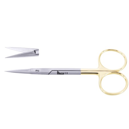 CISEAUX IRIS DROIT TUNGSTENE 11,5 cm.