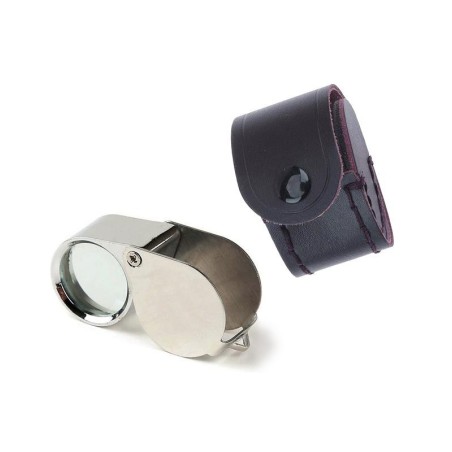 LOUPE TRIPLET CROMADA 10x AVEC PROTECTEUR