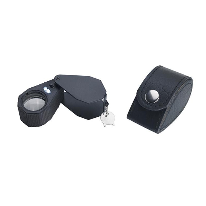 LOUPE NOIR 10X AVEC LUMIERE LED