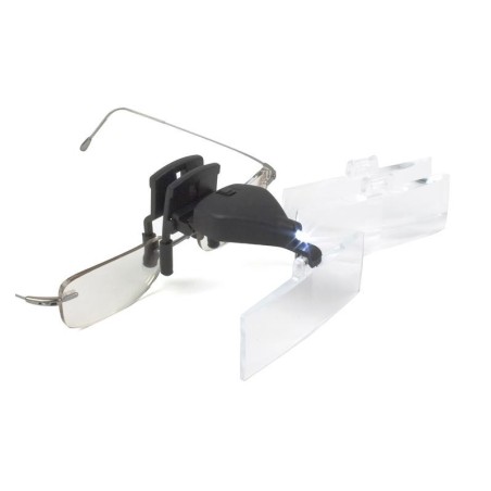 LUPAS BINOCULARES AVEC PINCE 3 LENTES 1,5x- 2,5x - 3,5x LUMIERE LED