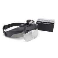 LUPAS BINOCOLARES AVEC VISERA LED ET 4 LENTES 1,2x-1,8x-2,5x3,5x