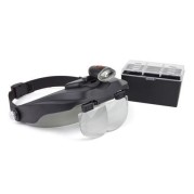 LUPAS BINOCOLARES AVEC VISERA LED ET 4 LENTES 1,2x-1,8x-2,5x3,5x