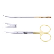 CISEAUX IRIS COURBE TUNGSTENE 11,5 cm.