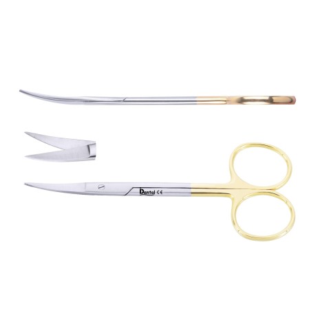 CISEAUX IRIS COURBE TUNGSTENE 11,5 cm.