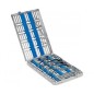 CASSETTE STERILISATION BLEU 6 PINCES