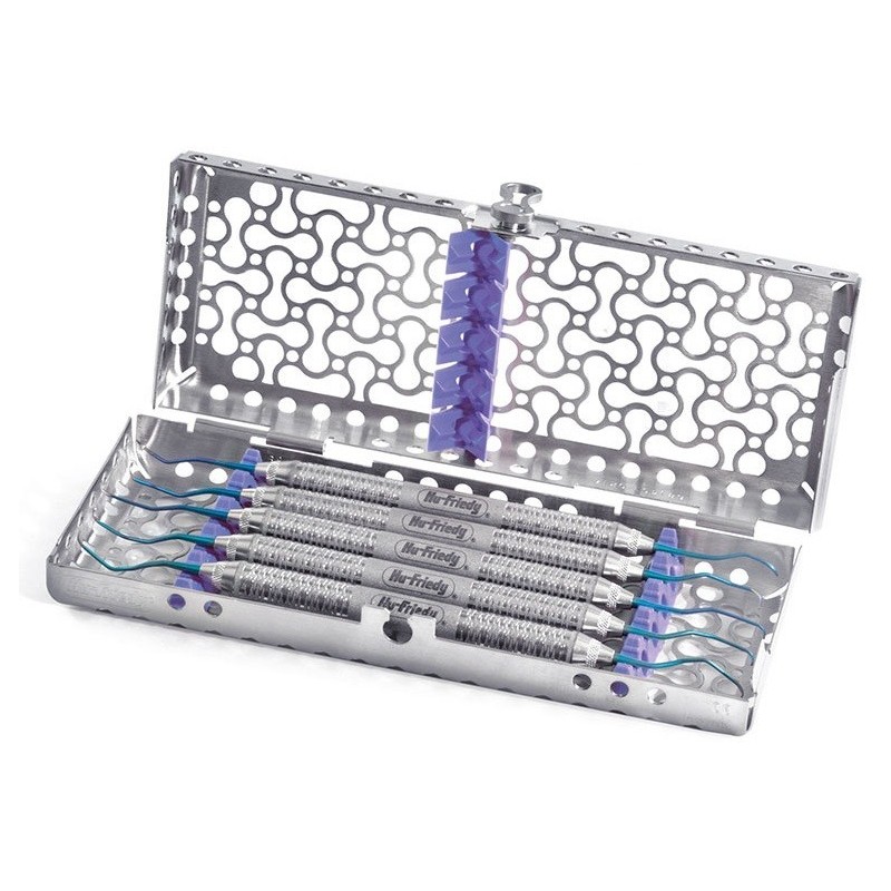 KIT 5 CURETTES IMPLANTS + CASSETTE