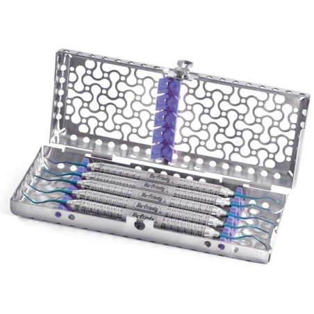 KIT 5 CURETTES IMPLANTS + CASSETTE