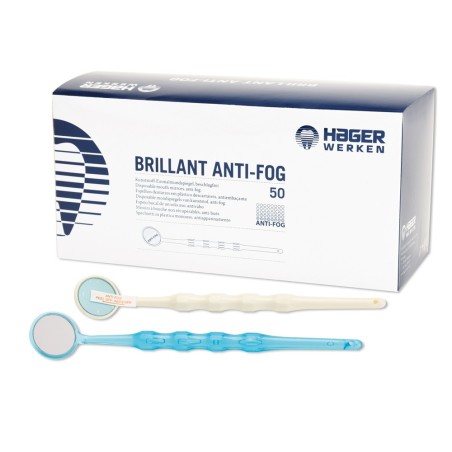 MIROIR DENTAIRE JETABLE ANTI-BUEE 19 mm 50 Unites
