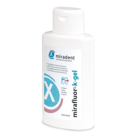GEL FLUOR 0,615% MIRADENT MIRAFLUOR FRAISE 250 ml