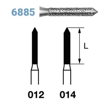 FRAISE DIAMANT 6885-314 FG 5 unites