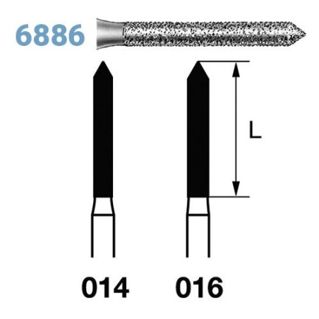 FRAISE DIAMANT 6886-314 FG 5 unites