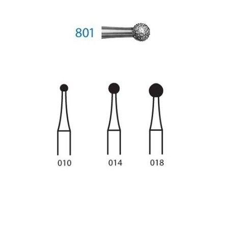 FRAISE DIAMANT 801-313 FG TC 5 unites