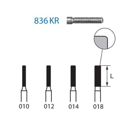 FRAISE DIAMANT 836KR-314 FG 5 unites
