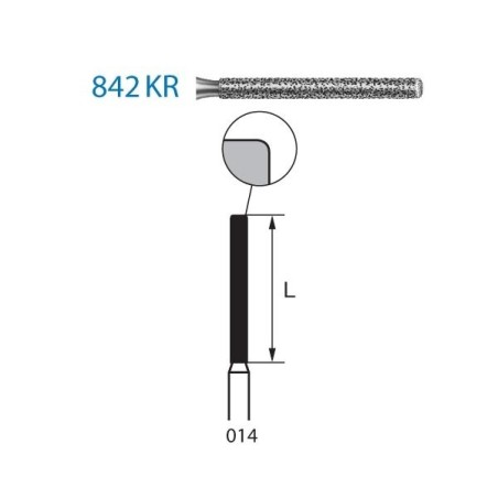FRAISE DIAMANT 842KR-314-014 FG 5 unites