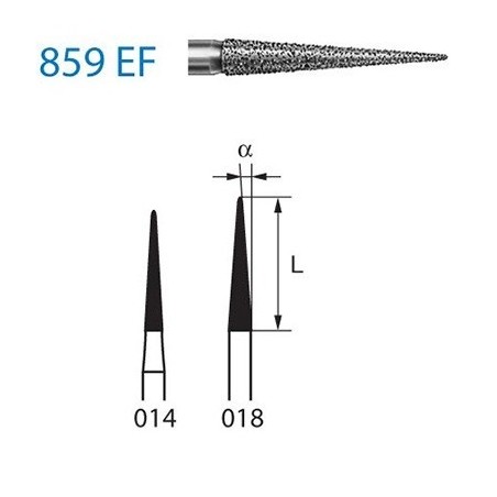 FRAISE DIAMANT 859EF-314-018 FG 5 unites