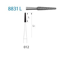 FRAISE DIAMANT 8831L-204-012 CA 5 unites