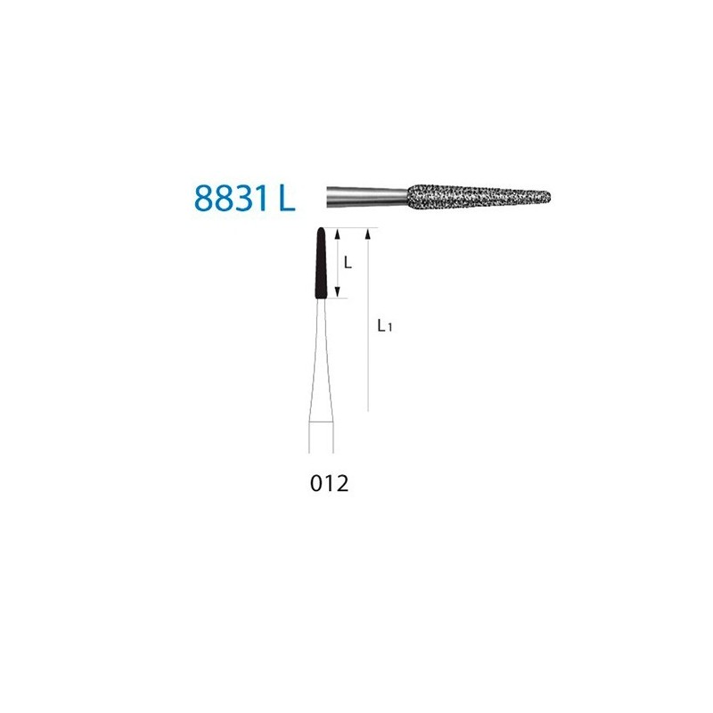 FRAISE DIAMANT 8831L-204-012 CA 5 unites