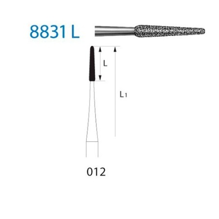 FRAISE DIAMANT 8831L-204-012 CA 5 unites
