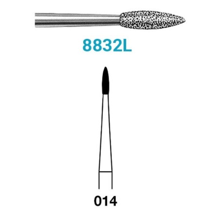 FRAISE DIAMANT 8832L-204-014 CA 5 unites