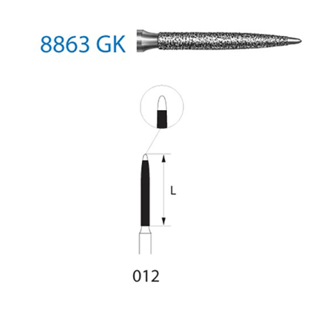 FRAISE DIAMANT 8863GK-314-012 FG 5 unites
