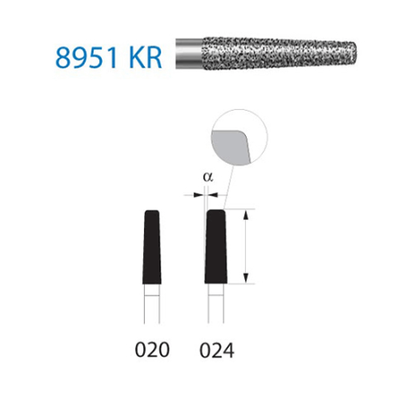 FRAISE DIAMANT 8951KR-314 FG 5 unites