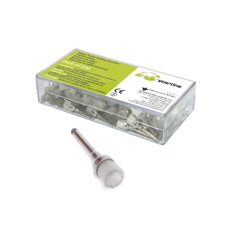 BROSSE NYLON PROPHYLAXIE BLANC 100 Unites
