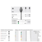 FRAISES DIAMANT 811L 037 FG GRAIN MEDIUM 6 unites