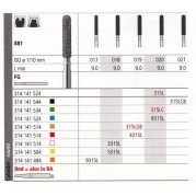 FRAISES DIAMANT 881 018 FG GRAIN FINE 6 unites