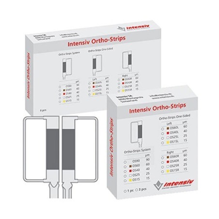 STRIP POLISSAGE OS15POL DS/6 ORTHOSTRIP 2 FACE 15 µm JAUNE 6uds
