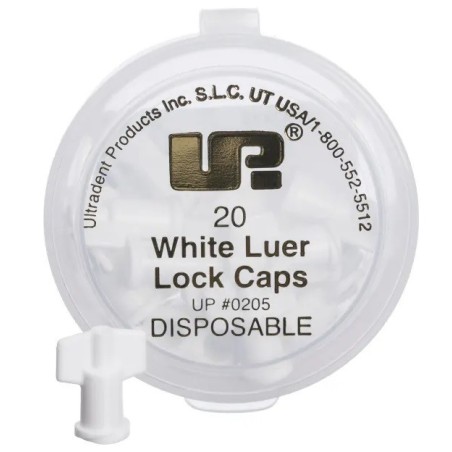 BOUCHON LUER LOCK BLANC 20 unites