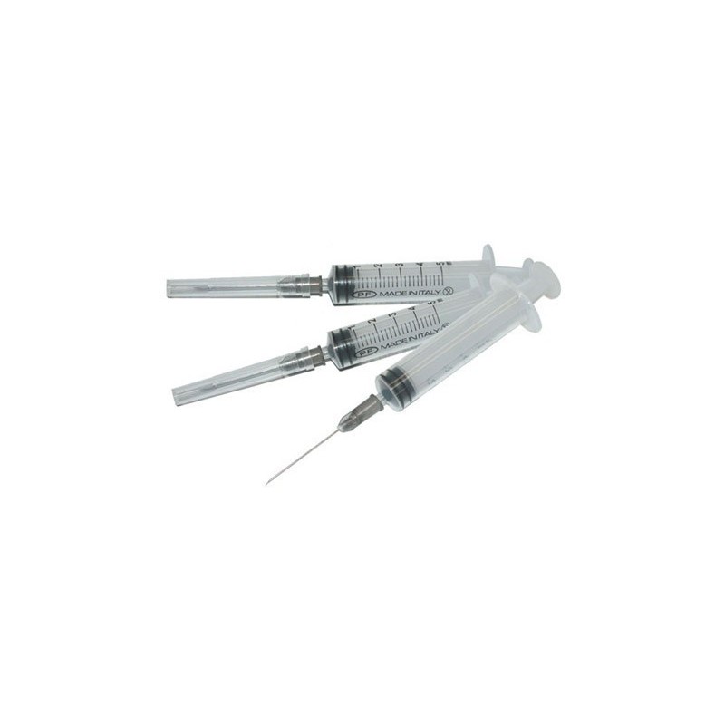 SERINGUE MONOUSO 2.5 cc AVEC AIGUILLE POINTE 100 Unites