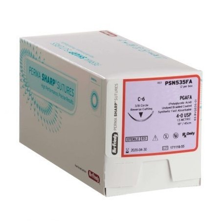 SUTURE PGA FAST INCOLORE C-3 3/8 12 unites