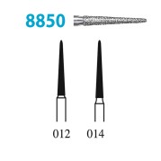 Fraises Diamant Turbine Grain Fine 8850 (012-014) Conique Rond Long 5 Unites