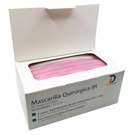 MASQUES CHIRURGICAL IIR COULEURS 50 Unites