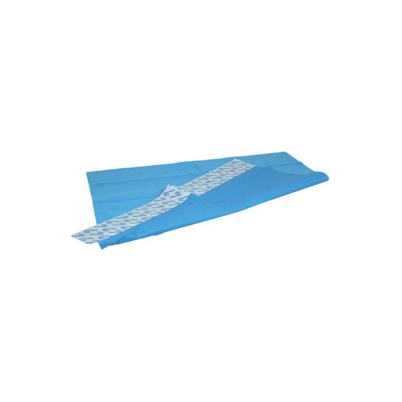 CHAMP STERILE AVEC ADHESIF 50 x 50 BLEU 1 unite