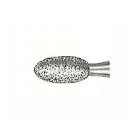 Fraises diamantées de Turbine et de grain moyen. 379-018 Modèle : Oval. Encadré de 5 Unites