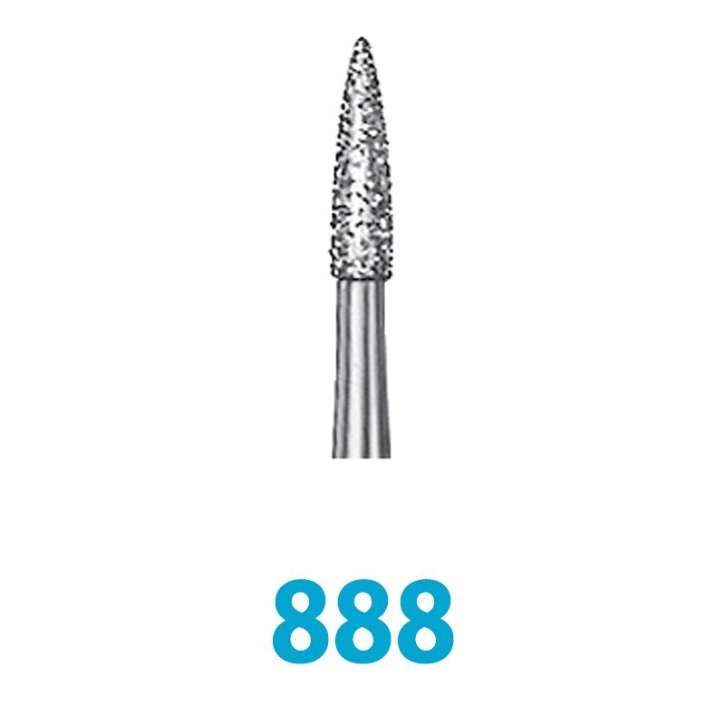 Fraises Diamant Turbine Grain Moyen 888-012 Flamme Delgada 5 Unites