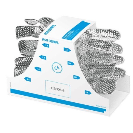 PORTE EMPREINTES EDENTULES PERFORES KIT 8 Unites ASA S2806-8