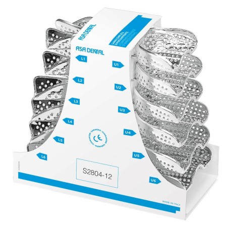 KIT PORTE EMPREINTES DE EMPREINTE AVECREBORDE PERFORES ASA 12 unites